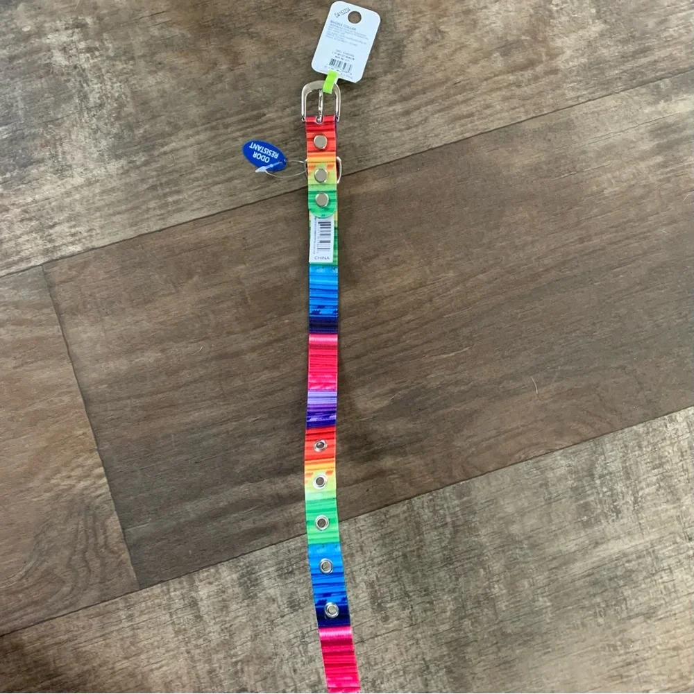 New Top Paw Small easy clean rainbow buckle collar